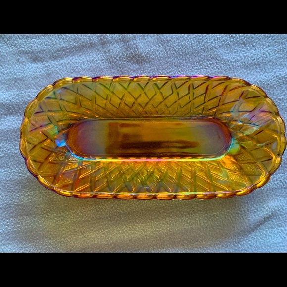 Vintage Amber Carnival Glassware - Picture 3 of 6